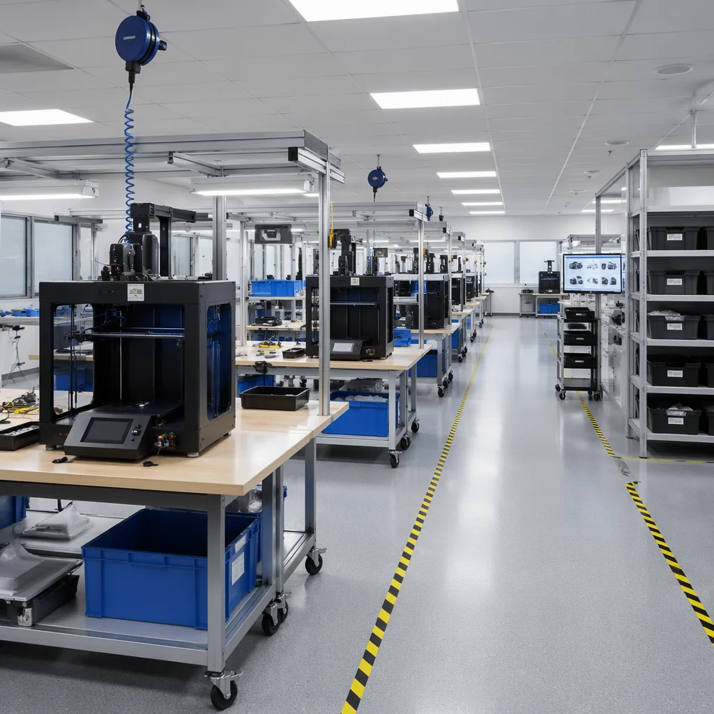 FlashForge manufacturing facility assembly line